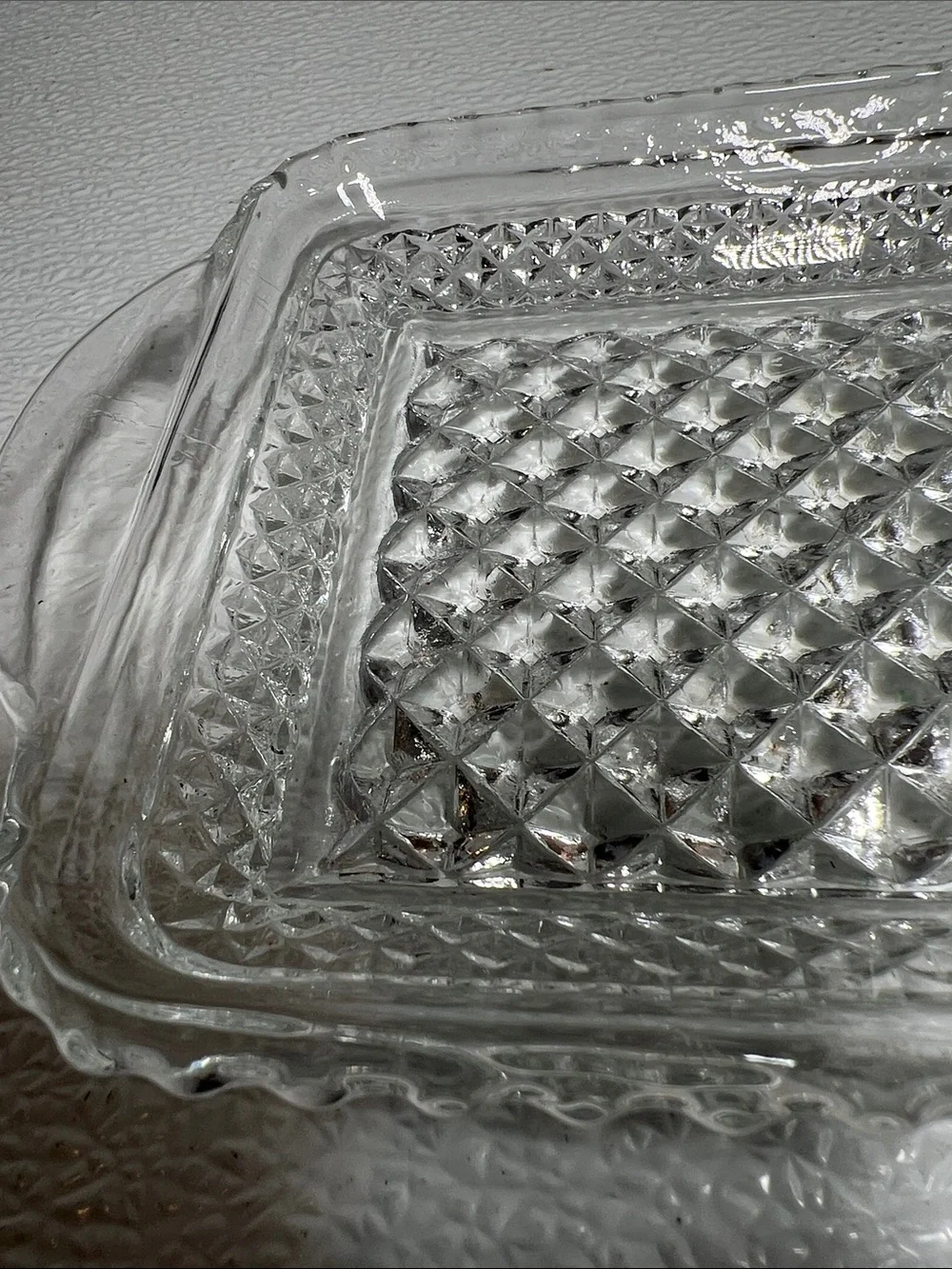 Vintage Anchor Hocking Wexford Pattern Handled Tray